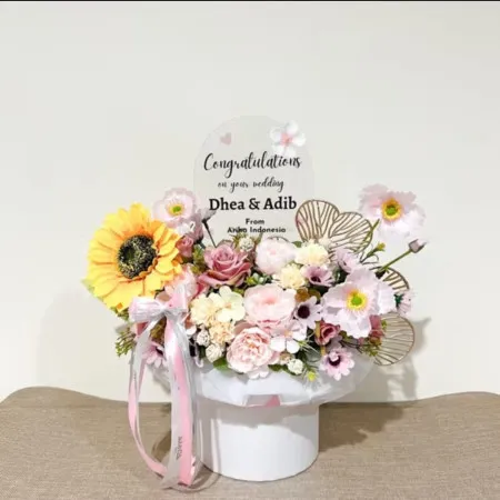 Bloom Box Akrilik Ucapan Wedding Gunungkidul